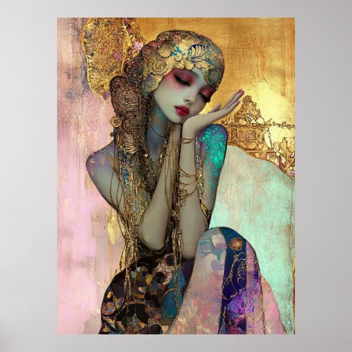 *~* FD2 Ornate Nouveau Fantasy Ethereal Woman  34 Poster
