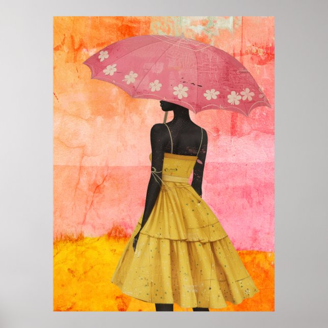 *~* FD2 Vibrant Tropical Black Goddesses 7 Hat  Poster (Front)