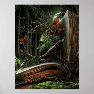 *~* FD3 33 WOMAN FACE Surreal Keeper Protector Poster