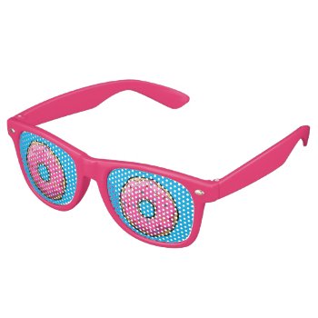 Fd Pink Donut Party Glasses by TheFlirtyDozen at Zazzle