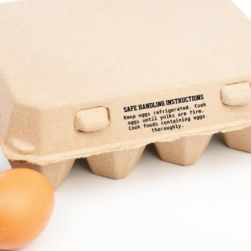  FDA approved egg stamp  Safe Handling Egg 