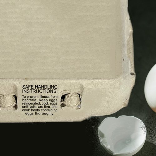 FDA Egg carton MANDATORY SAFE HANDLING INSTRUCTION Rubber Stamp
