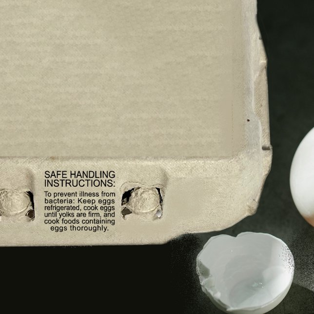 FDA Egg carton MANDATORY SAFE HANDLING INSTRUCTION Rubber Stamp (Creator Uploaded)
