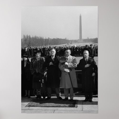 FDR Honoring Abraham Lincoln _ 1940 Poster