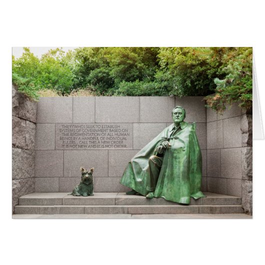 FDR Memorial in Washington DC Cards (Front Horizontal)
