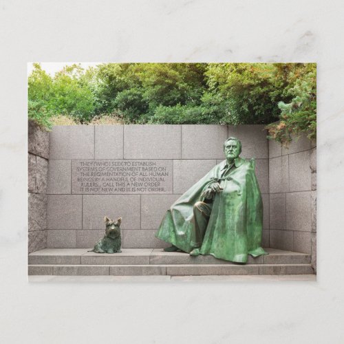 FDR Memorial in Washington DC Postcard