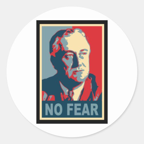 FDR No Fear Classic Round Sticker