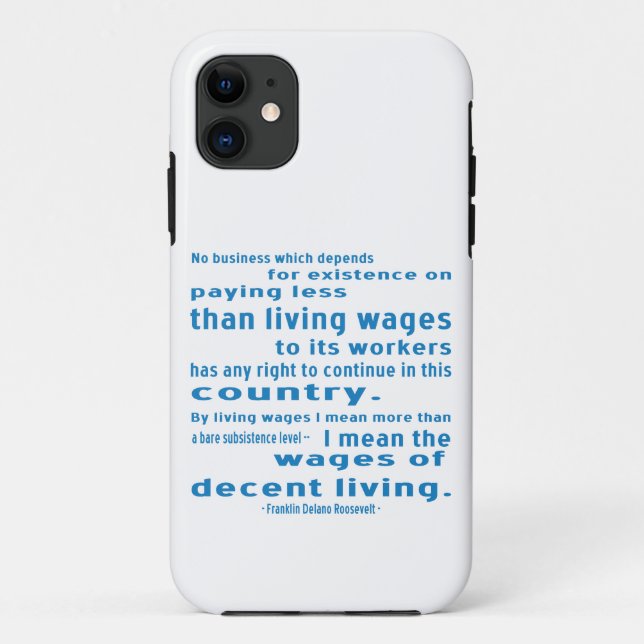 FDR on Wages Case-Mate iPhone Case (Back)