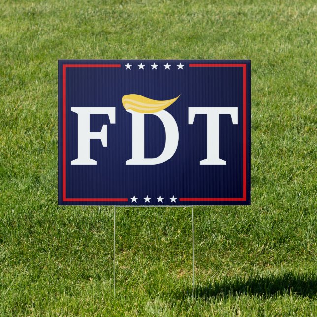 FDT Anti-Trump, Anti-MAGA - Feminist, Resist Sign (Insitu)
