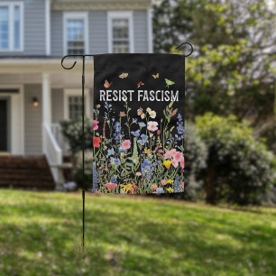 FDT Anti Trump Wildflower Resist Fascism Anti MAGA Garden Flag