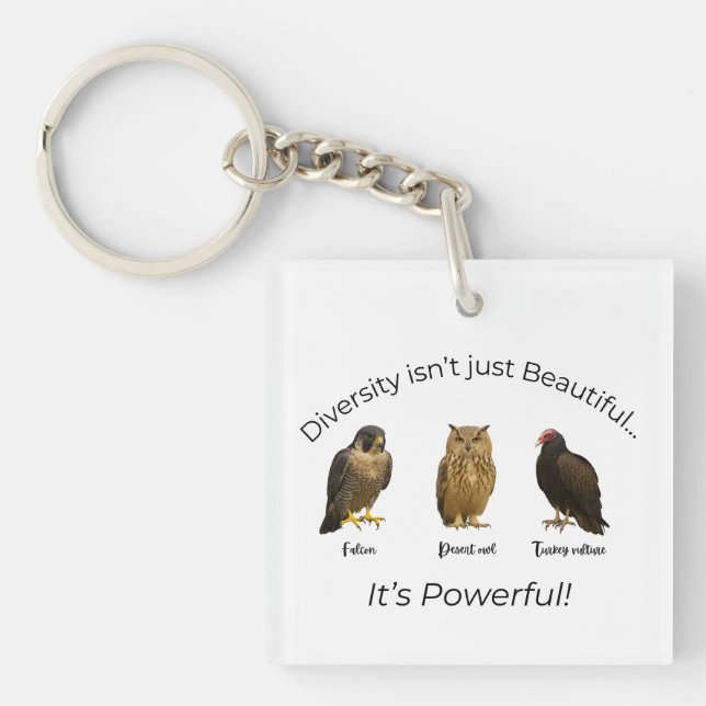 FDT Defending Diversity Bold Statement Keychain (Front)