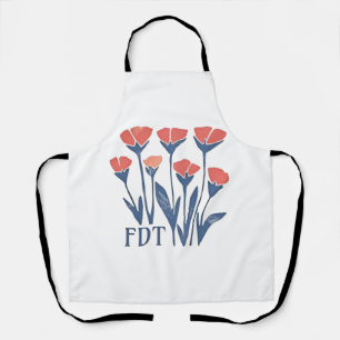 FDT Floral Wreath Subtle Feminine Boho Anti-Trump Apron