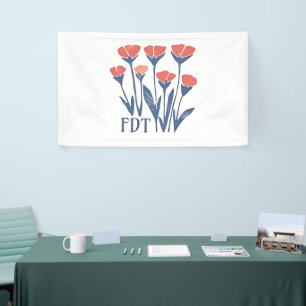 FDT Floral Wreath Subtle Feminine Boho Anti-Trump Banner
