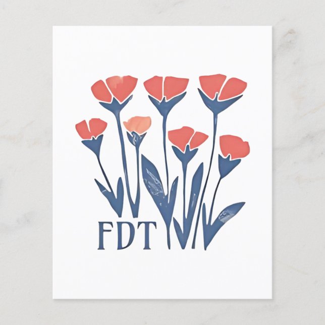 FDT Floral Wreath Subtle Feminine Boho Anti-Trump Flyer (Front)