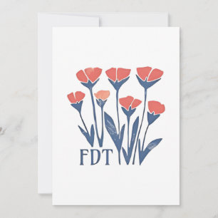FDT Floral Wreath Subtle Feminine Boho Anti-Trump Invitation