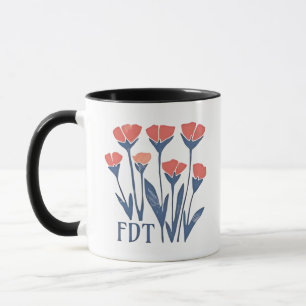 FDT Floral Wreath Subtle Feminine Boho Anti-Trump Mug