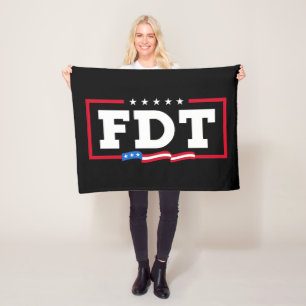 FDT Funny Anti-Trump No-Trump Fleece Blanket