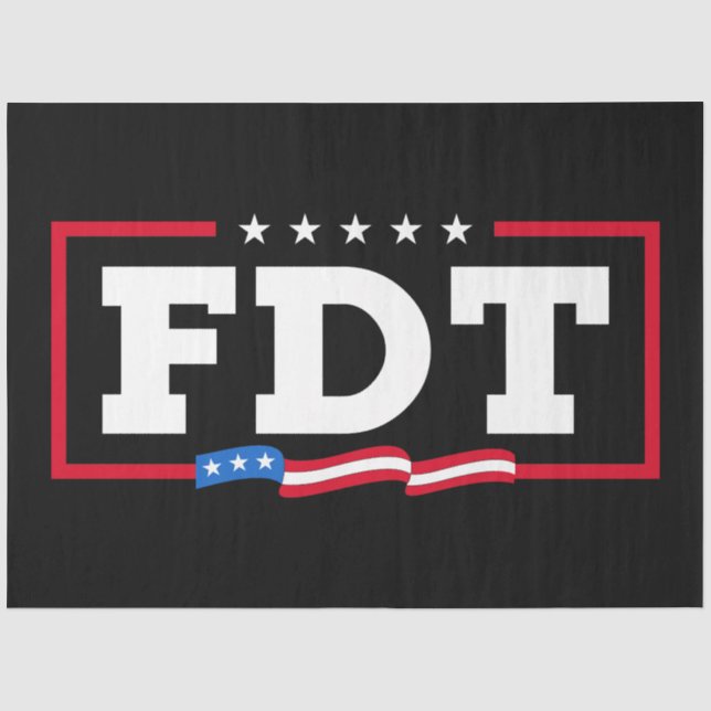 FDT Funny Anti-Trump No-Trump  Tissue Paper (Front)