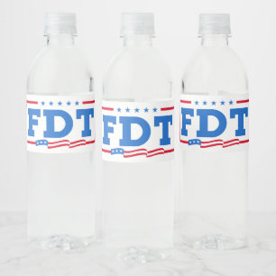 FDT Funny Anti-Trump No-Trump Water Bottle Label