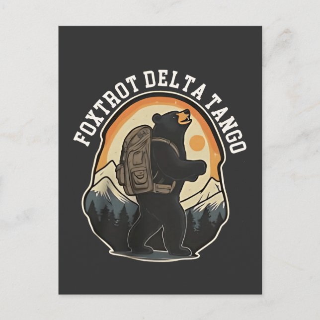 FDT Resist Bear Foxtrot Delta Tango Invitation Postcard (Front)