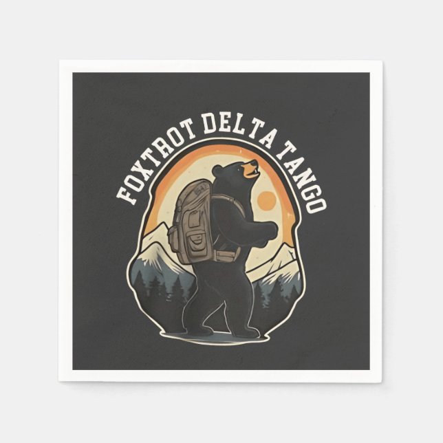 FDT Resist Bear Foxtrot Delta Tango Napkins (Front)