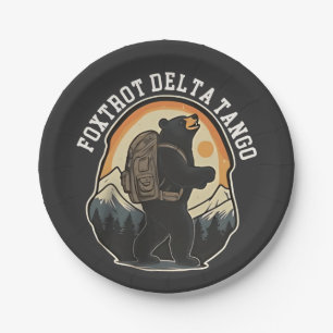 FDT Resist Bear Foxtrot Delta Tango Paper Plates