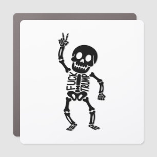 FDT Trump Funny Anti Trump Skeleton Car Magnet