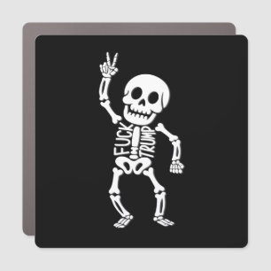 FDT Trump Funny Anti Trump Skeleton Car Magnet