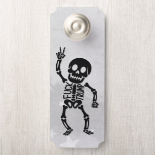 FDT Trump Funny Anti Trump Skeleton Door Hanger