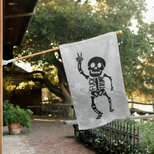 FDT Trump Funny Anti Trump Skeleton House Flag