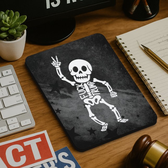 FDT Trump Funny Anti Trump Skeleton Mouse Pad (Creator Uploaded)