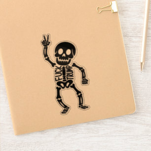FDT Trump Funny Anti Trump Skeleton Sticker