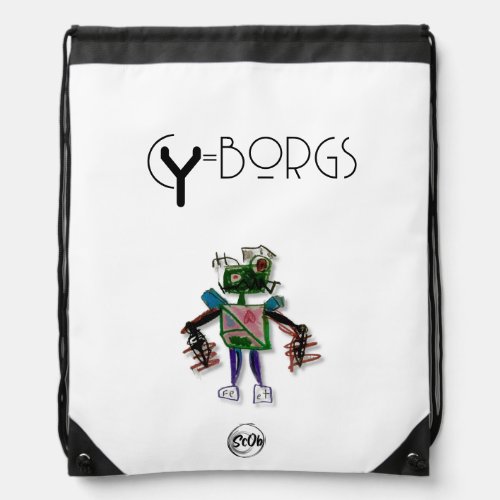 Fe_et CYborgs Robot Drawstring Backpack