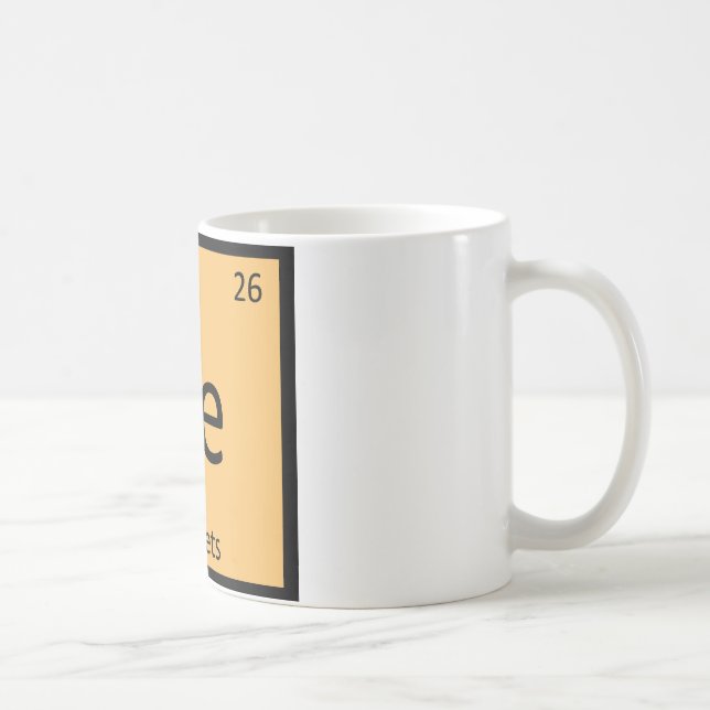Fe - Ferrets Chemistry Periodic Table Element Coffee Mug (Right)