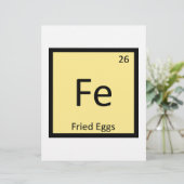 Fe - Fried Eggs Chemistry Periodic Table Symbol (Standing Front)