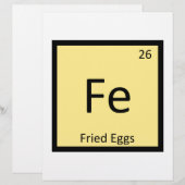 Fe - Fried Eggs Chemistry Periodic Table Symbol (Front/Back)