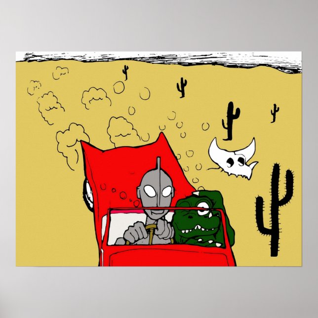 Fear and Loathing with Godzilla Poster (Front)