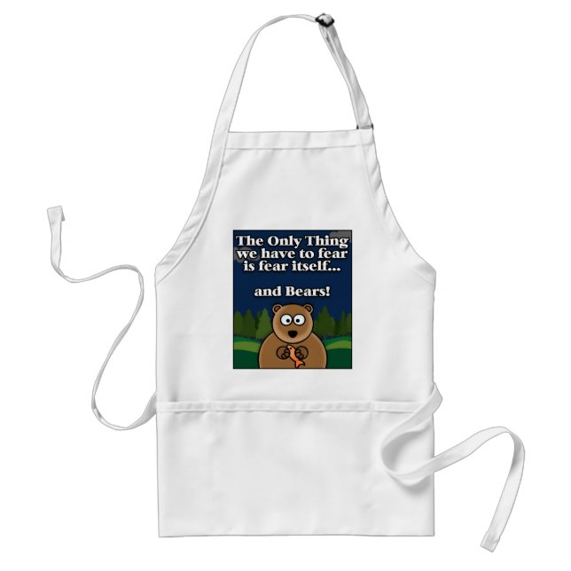 Fear Bears Adult Apron (Front)