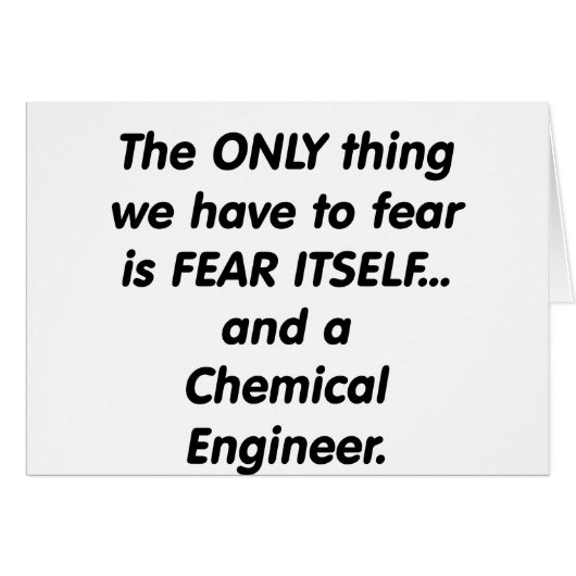 fear chemical engineer cards (Front Horizontal)