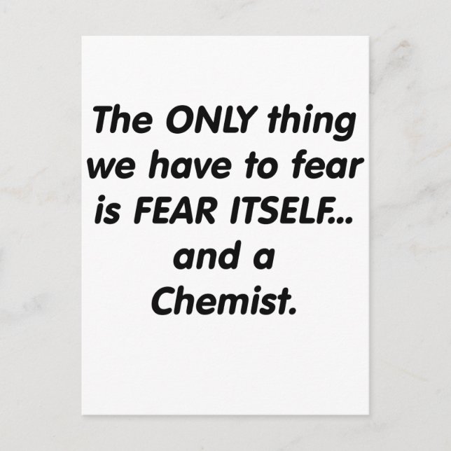 Fear chemist postcard (Front)