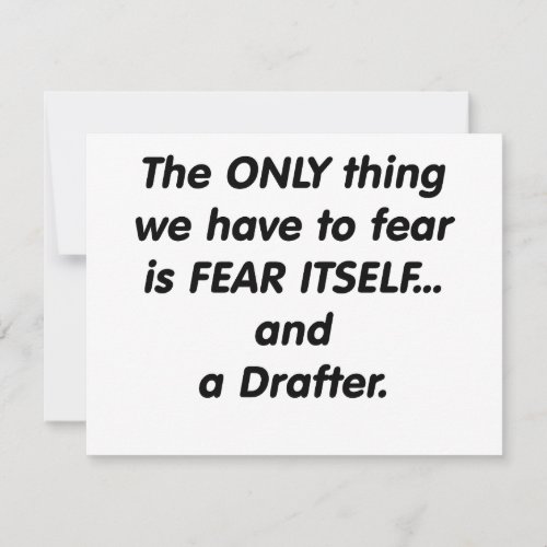 fear drafter custom invitation