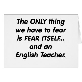 Fear English Teacher Cards