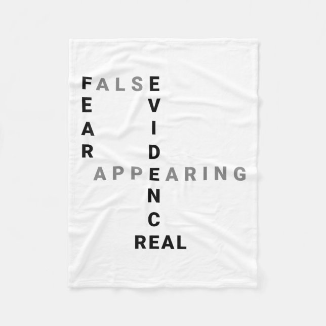 Fear False Evidence Appearing Real Motivational  Fleece Blanket (Front)