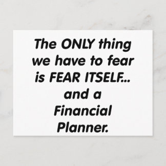 Fear Financial Planner Postcard