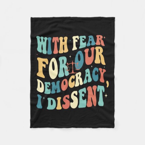 Fear For Our Democracy _ Feminist Gift  Fleece Blanket