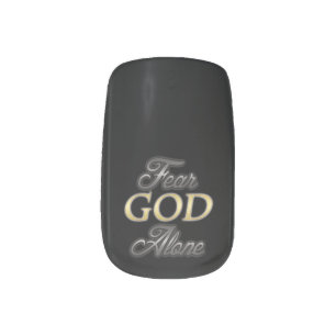Fear God Alone Minx Nail Art