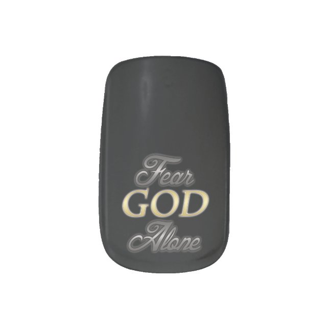 Fear God Alone Minx Nail Art (Right Thumb)