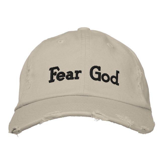 Fear God Embroidered Baseball Hat (Front)