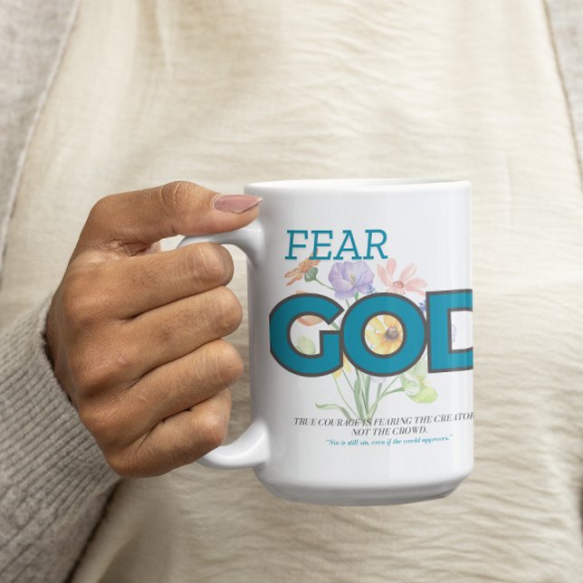 Fear God with Bouquet of flowers  Coffee Mug (Creator Uploaded)