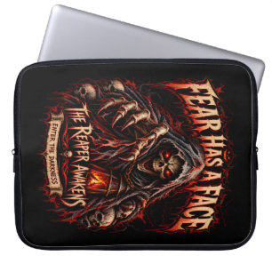 Fear Has A Face Grim Reaper Halloween Laptop Sleev Sleeve
